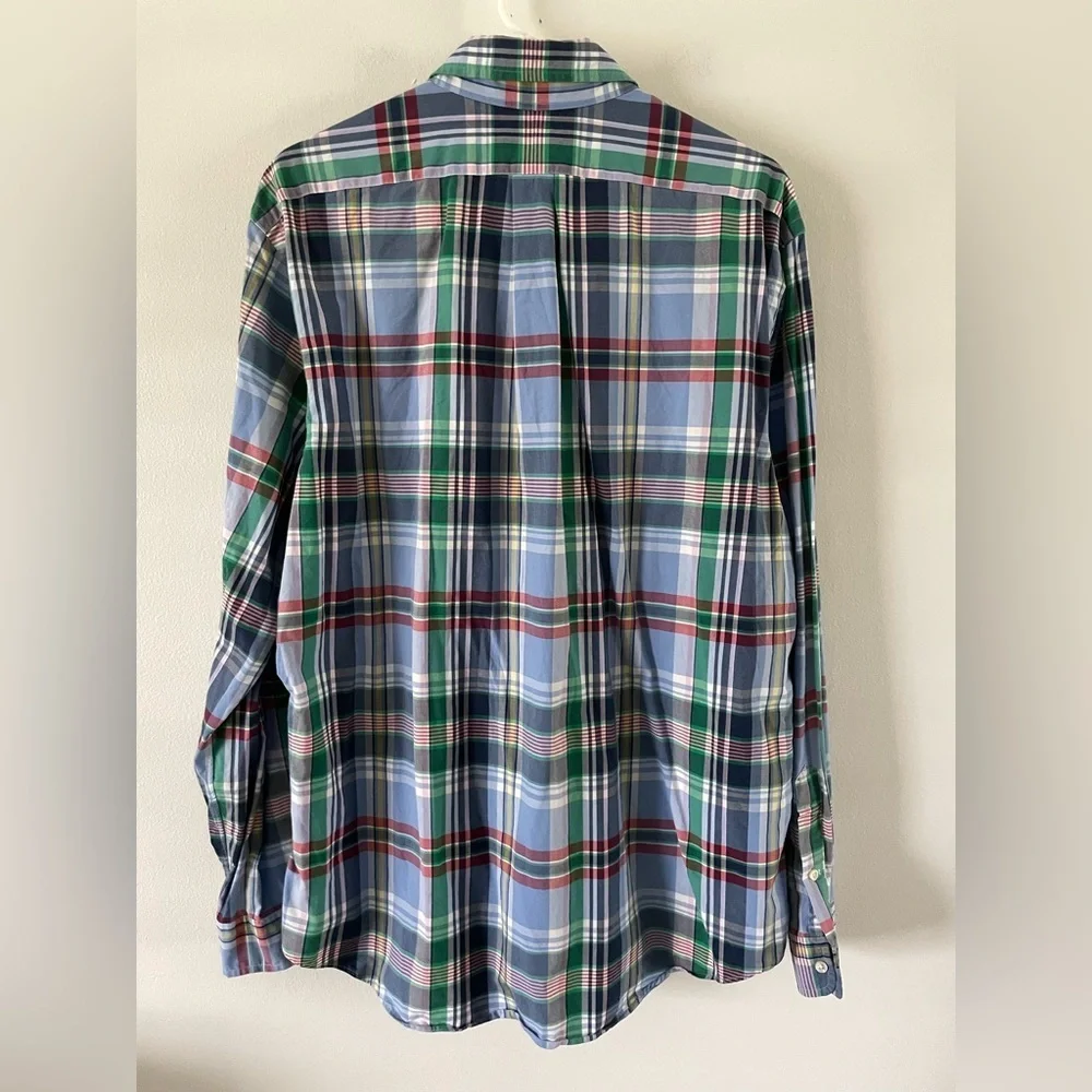 RALPH LAUREN Plaid Button Down Shirt Easter Preppy Pastels Size XL - Picture 3 of 7